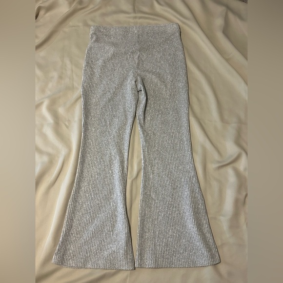 Aerie Women's Grey Ribbed Velour High Waist Skinny Flare Pants - XL - Picture 7 of 10